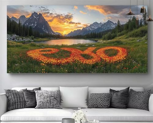 DIY canevas débutant pour apprendre le diamond painting facilement en 40x80cm
