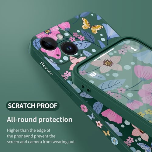 Coque silicone fine anti-choc iPhone 14 Plus verte protégeant des chutes et rayures - 7