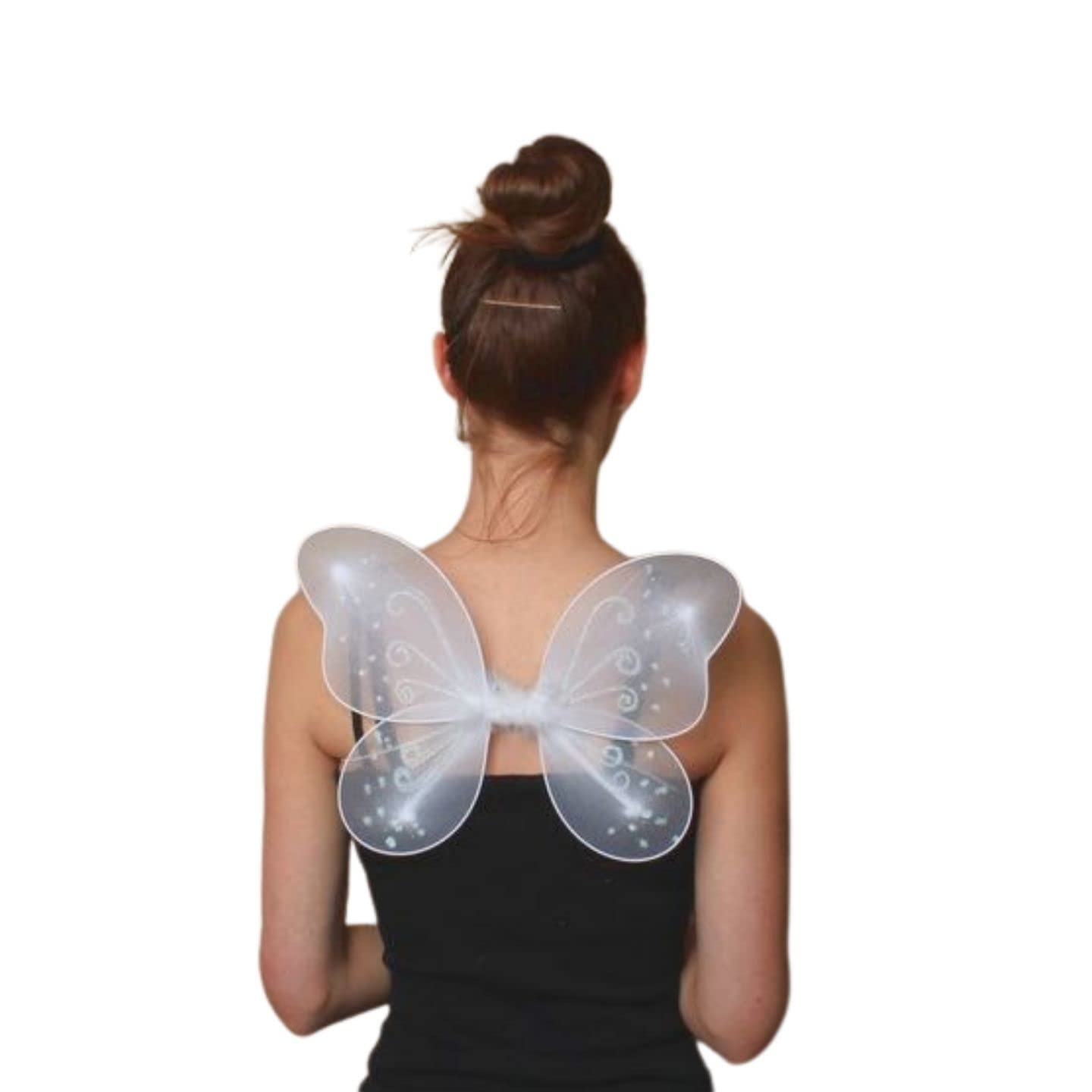 Topkids AccessoriesAngel Wings Fairy Butterfly Pixie Tinkerbell Fancy Dress Outfit Girls Dressing Up Costume Baby Toddler Kids Childs Small Tiny Mini Toy Fairywings Set Glitter