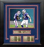 Stefon Diggs & Josh Allen Buffalo Bills 8" x 10" Framed Football Photo with Engraved Autographs