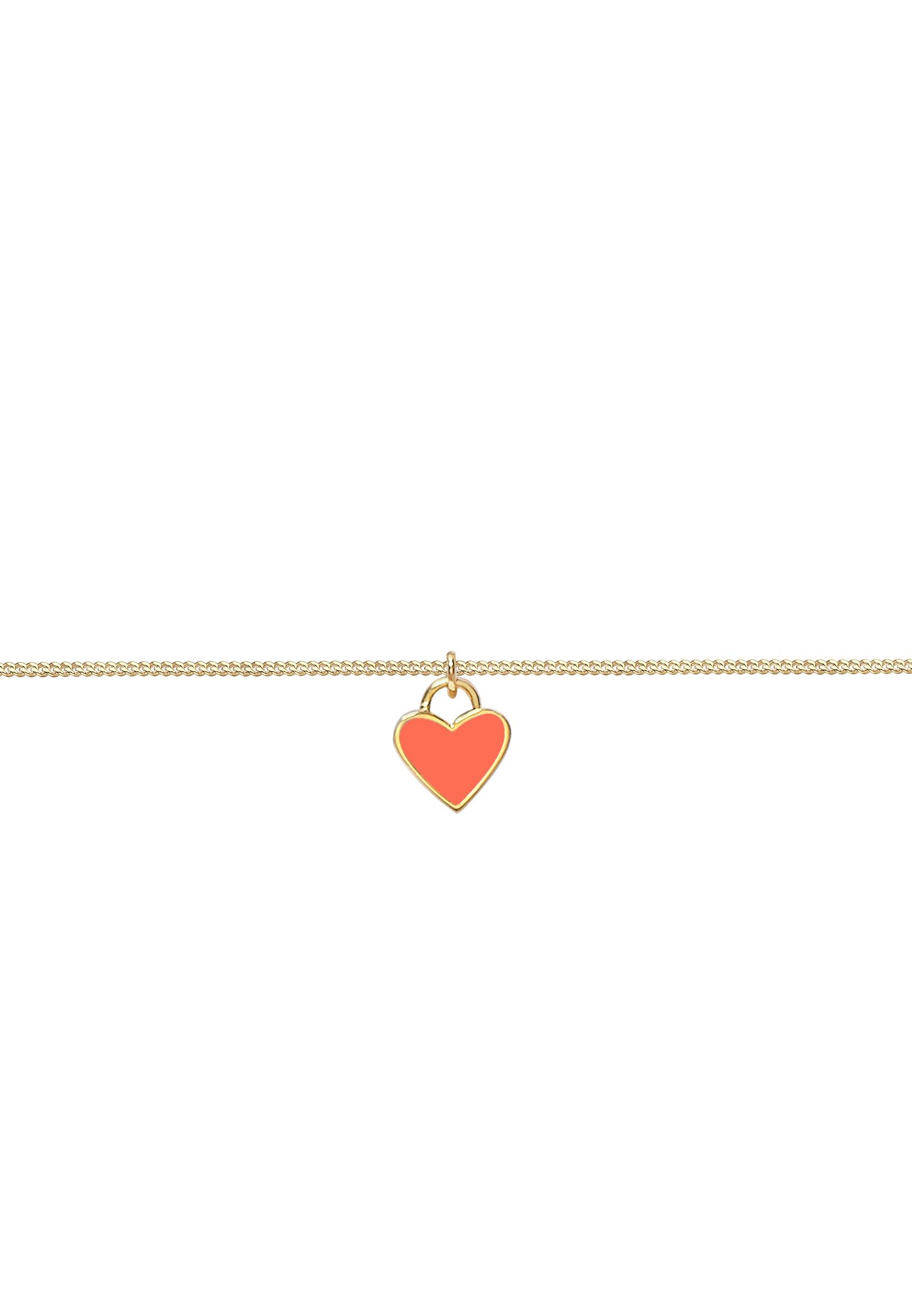 Elli Collana Donna Choker Cuore Ciondolo Trend Blogger in Argento Sterling 925 con Smalto