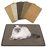 NASTRA Kratzmatte Katze - Sisal, Langlebige Rutschhemmende Sisal-Matte, Geeignet für Fußbodenheizung, Krallenpflege Sisalteppich für Wand & Boden (Zufällige Farbe) 40 * 60CM