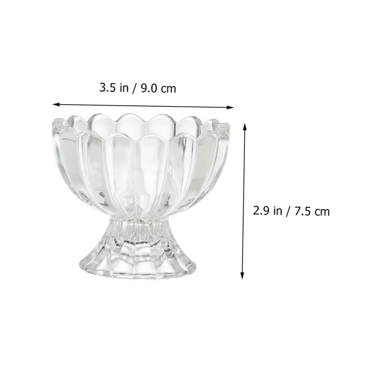 TOYANDONA 6 Vasos y Fáciles de Limpiar para Postres de Vidrio Transparentes de 100 Ml Reutilizables Perfectos para Helado y Pudín en Casa