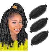 Marley Twist Braiding Hair 16 Inch 3 Packs Pre Separated Springy Afro Twist Hair Marley Hair for ...