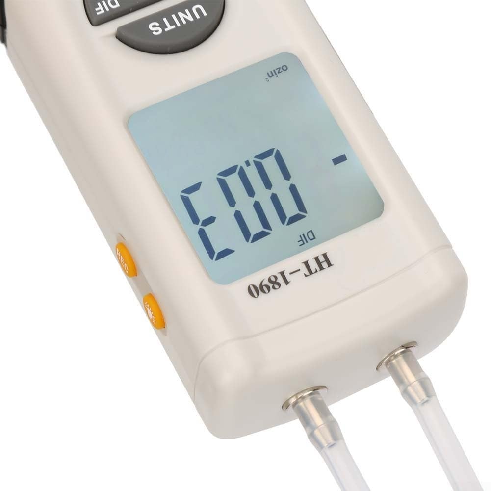 Differenzdruckmessgerät, digitaler Lufttester für Gasleitungen, professionelles Vakuummessgerät mit LCD-Display, 16,3 cm