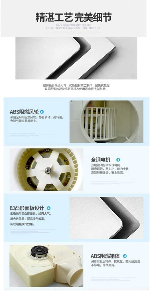 Ventola Estrazione Aria Industriale Extractor Ventilazione Ventola di Scarico del Bagno for ventilatori di estrattore Montato a soffitto Ventilatore for la Ventilazione della Ventilazione tranquilla,