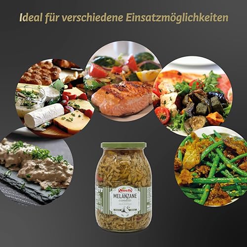 Novella Auberginen in Öl - 600g - eingelegte Aubergine für Vorspeisen oder Antipasti - aus Italien