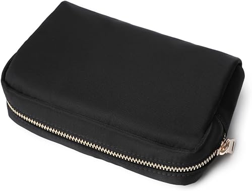 Miniatura 9 de Bolsas de cosméticos - Bolsos de mano elegantes y versátiles para tus artículos esenciales de belleza, Negro (black Nylon), Sencillo