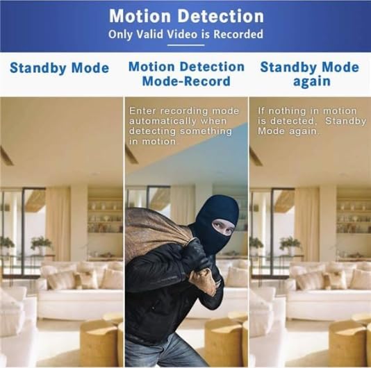 Miniatura 4 de Cámara de carga USB, mini cámara de seguridad WiFi Full HD 4K, modo de grabación en espera de corte de energía, pequeña cámara de niñera inalámbrica