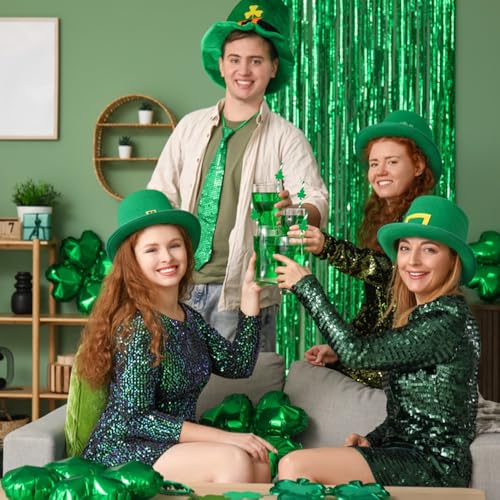 60 pitillos de papel verdes para fiestas temáticas miniatura 7