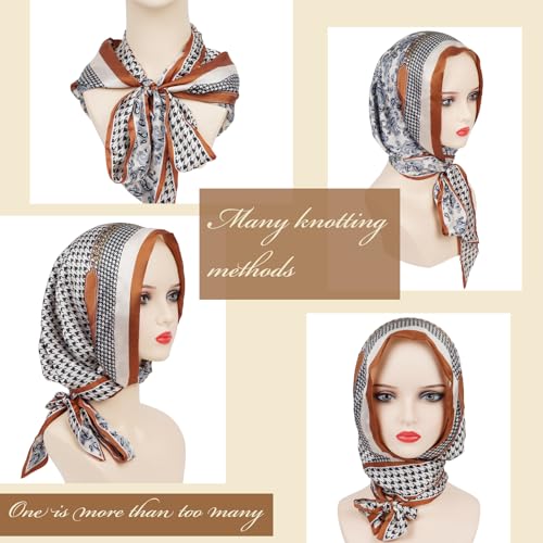 FADACHY Lightweight Head Scarf for Women's Hair, Printed Scarf Silk Bandanas for Women, Neck Scarf Hair Scarf, 31.8 Inches3