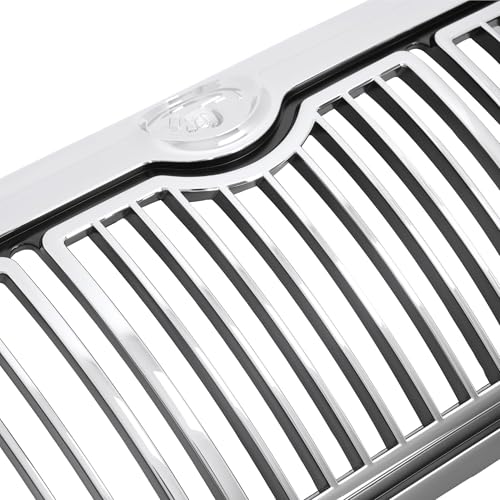 HECASA Grille Grill Compatible with 1998-2002 Mercury Grand Marquis GS/LS F8MZ8200AA FO1200353 Chrome Shell+Black Insert by HECASA - Image 6