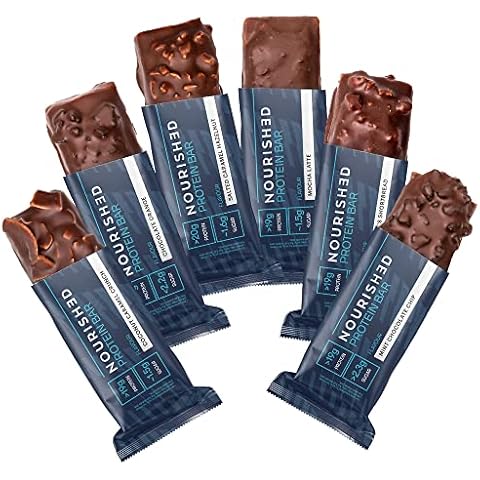 NOURISHED Milk Chocolate Protein Bar Selection Box | 12 Vegan Plant Based Bars Cover