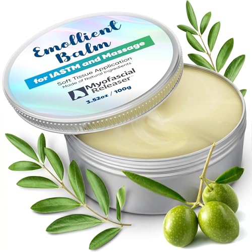 Myofascial Releaser Emollient Balm for IASTM & Gua Sha Non-Greasy Massage Balm for Tool Glide and Bodywork Natural Hypoallergenic Unscented Massage Balm Alternative to Oil (100g)