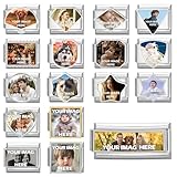 papasgix Personalised Photo Charms Compatible with Photo for 9mm Italian Charm Bracelet Gold Silver Stainless Steel Custom Italian Charms for Bracelets for Women Men (Silver)