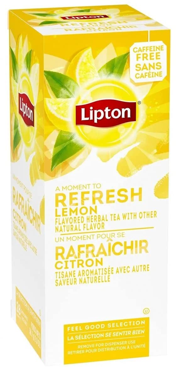 Amazon.com : Lipton Lemon Flavor Herbal Tea - 28 tea bags per box