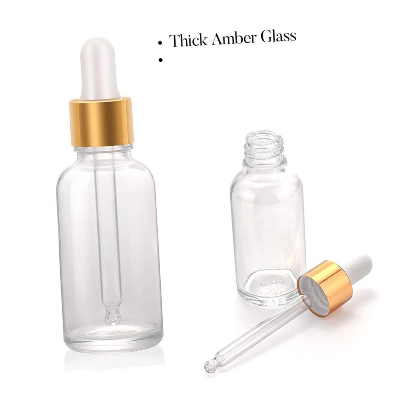 24stücke Tropfflasche aus Transparentem Glas Wiederverwendbar mit Pipetten für Ätherische Öle Parfümspender für Diy-projekte Seifenherstellung und Aromatherapie