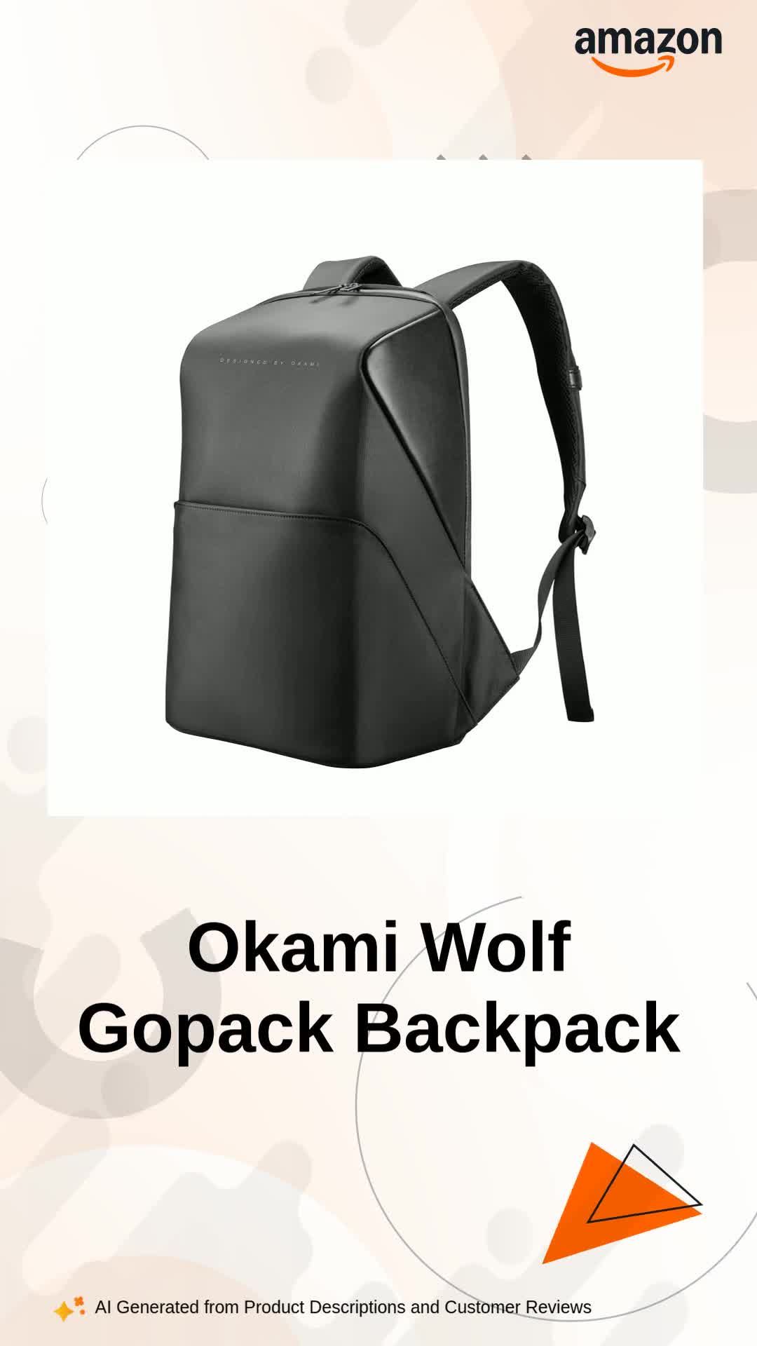 Okami Wolf Gopack Luxe Anti-Theft Laptop Backpack For Laptops Upto 15.6