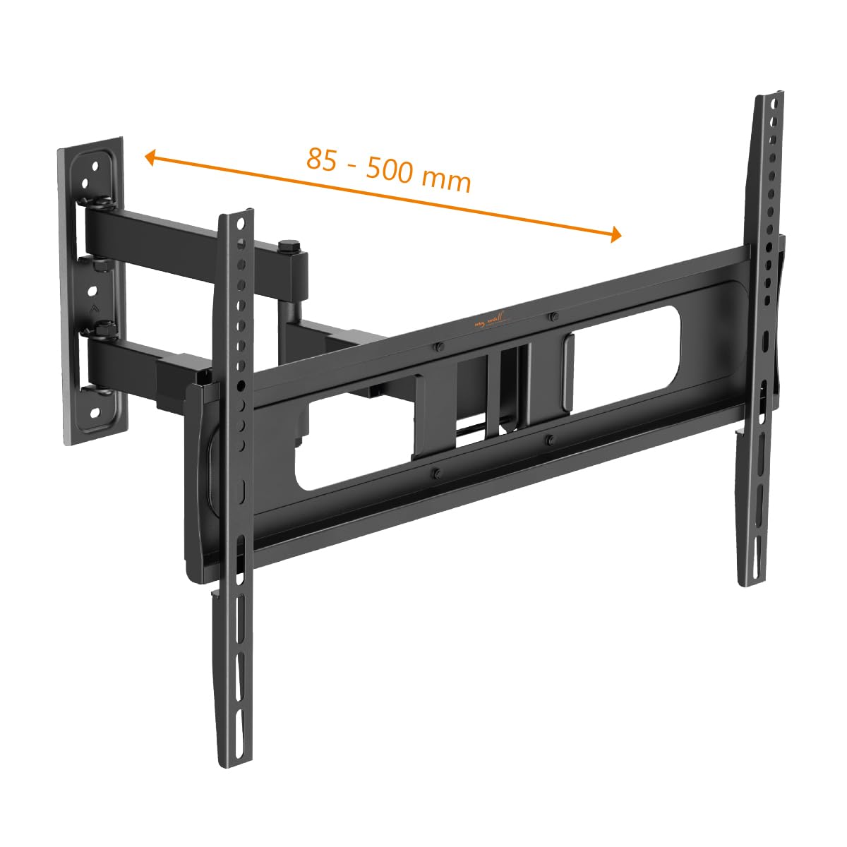 My Wall - Supporto da parete orientabile per TV fino a 86" H28-2L, per TV da 37-86" (94-218 cm), fino a 50 kg, inclinabile e girevole, distanza dalla parete variabile 8,5-50 cm, VESA da 200 x 200 a