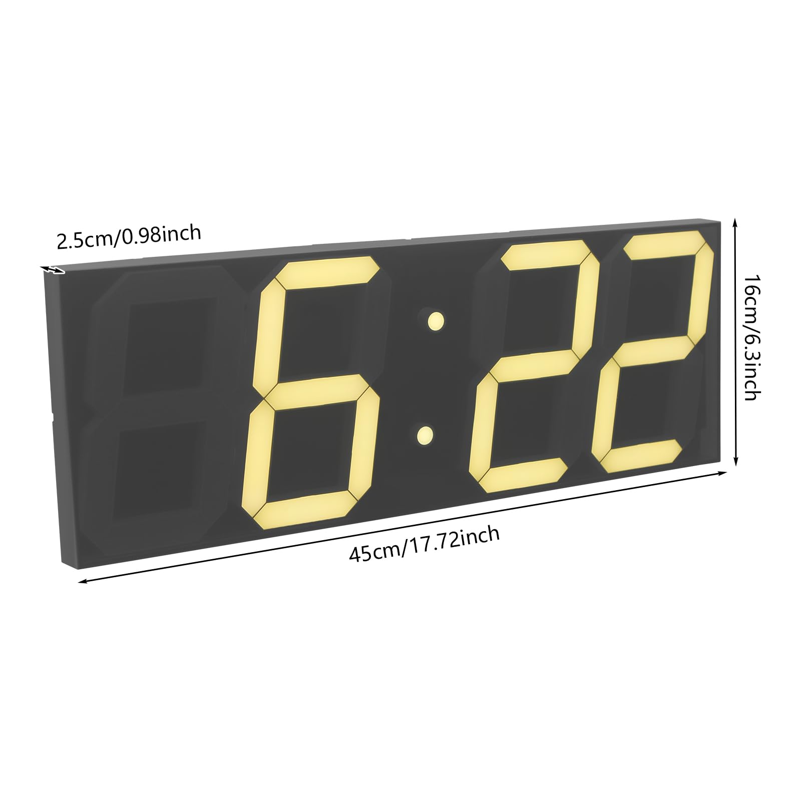 Reloj despertador inteligente para pared, reloj digital LED, reloj de pared con hora, fecha, temperatura, mesita de noche, reloj, función de memoria, reloj de mesa, 4 módulos de memoria, relojes de