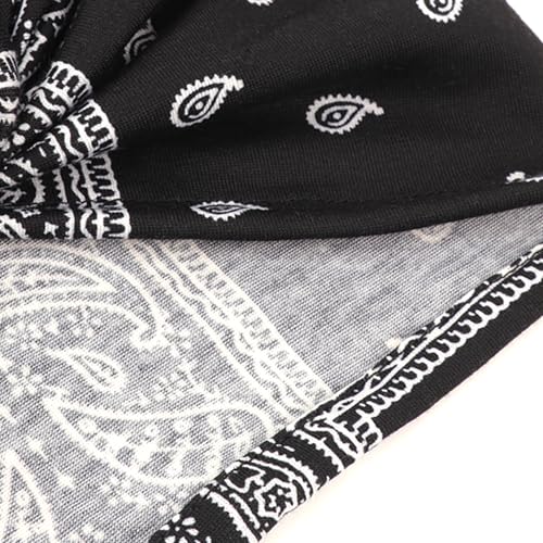 Image of DRESHOW 5 Pack Knotted Headwraps for Women African Turban Pre-Knotted Beanie Headwraps Hair Covers
