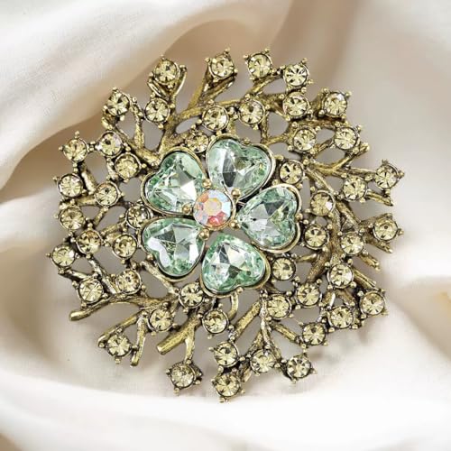 Image of Rhinestone Crystal Sunflower Brooch Pin Elegant Wreath Brooch Clothing Hat Bag Skirt Accessories for Women