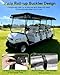 WEIMELL Golf Cart Enclosure 8 Passenger Fit for Club Car Villager 8 Seater Driving Rain Cover 4-Sided Clear Window Roll-up Zipper Door Waterproof Windproof Covers 600D Black