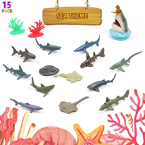 UNIQUE KIDS Mini Animals Figurine Creatures in Tube 6 assorted Set | Realistic Tiny Little Animals for Sensory Bin, Birthday Party Favor, Toddler 3-5