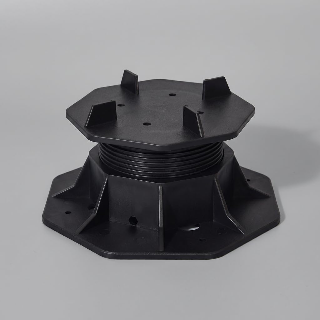 Adjustable Deck Support Pedestal Model H2, Heavy‑Duty Weather‑Resistant Leveling Base for Decking, Pavers & Platforms, 2"–3" Height (12, Model H2)