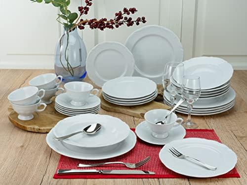 Creatable, 16135, MARIA THERESIA, Dinner Ware Set 30 pieces, Porcelain, White, 44 x 35.5 x 24.4 cm