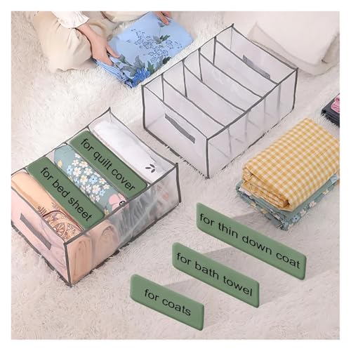 Rangement de housse couette grande capacité avec 5 compartiments blancs - 4