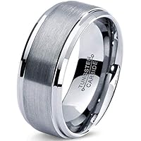 Algopix Similar Product 17 - Tungsten Wedding Band Ring 8mm 6mm for