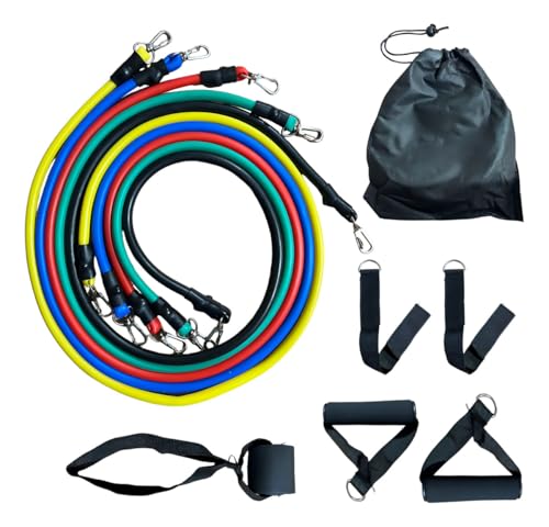 Kit de Treino Funcional com 11 Peças – 5 Elásticos Extensores Até...