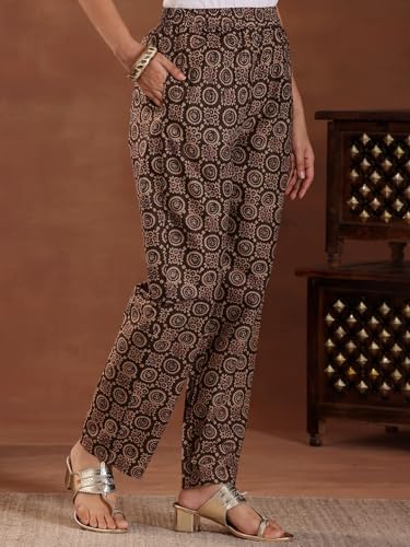 Image of Libas Printed Cotton Straight Kurta With Trouser and Dupatta