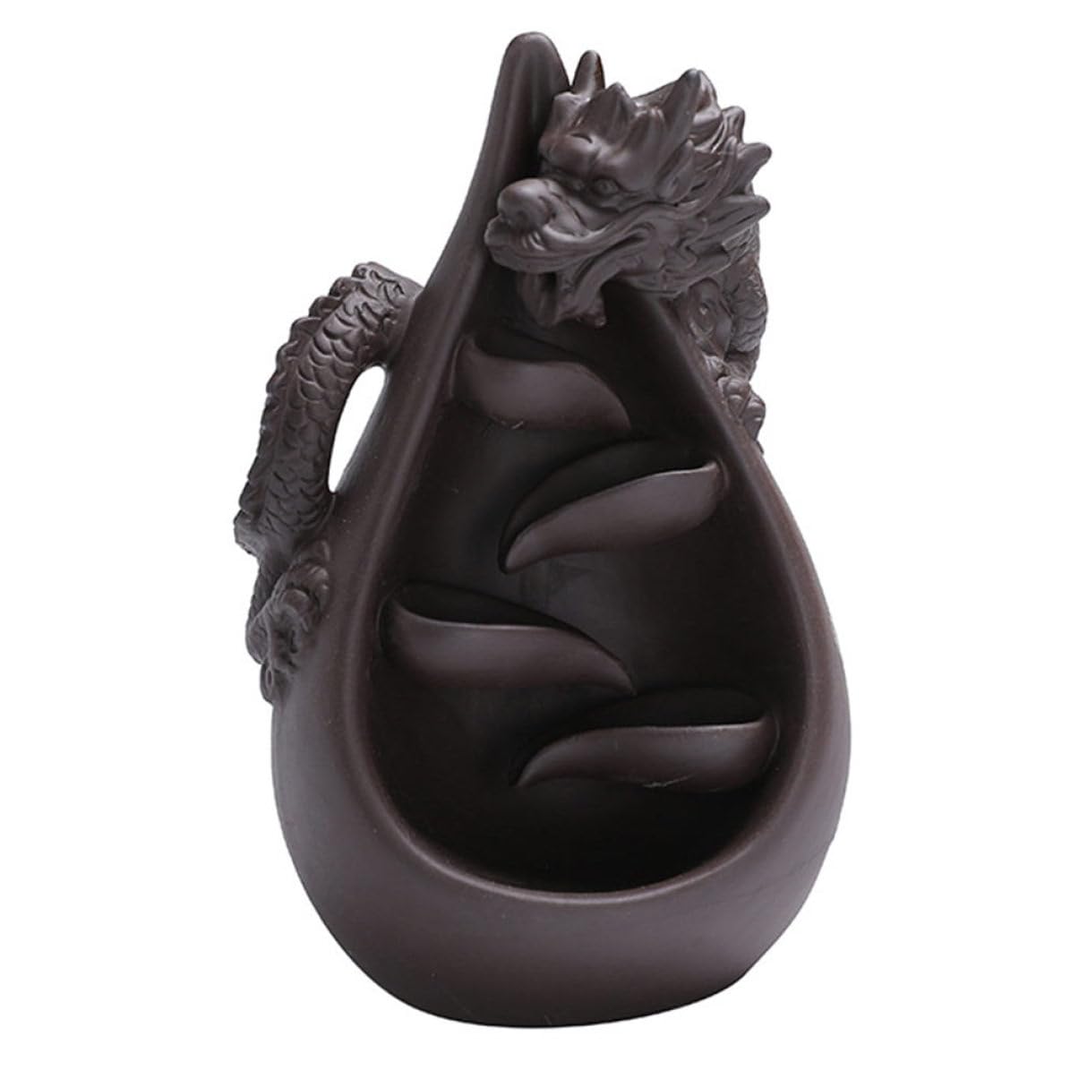 VALICLUD Quemador de Incienso de Arena Morada en Forma de Dragón Reflujo para Purificar el Aire en Sauna y Meditación, Diseño Artesanal Excelente