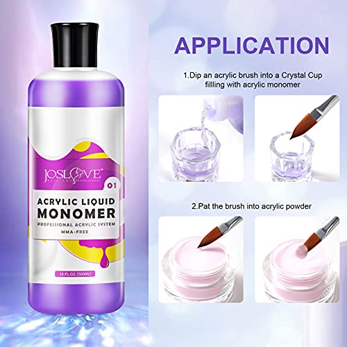 JOSLOVE Acryl Liquid Acrylflüssigkeiten Monomer Acryl Nagelflüssigkeit Fachfrau Acryl Nagelsystem Nagel… – Bild 6