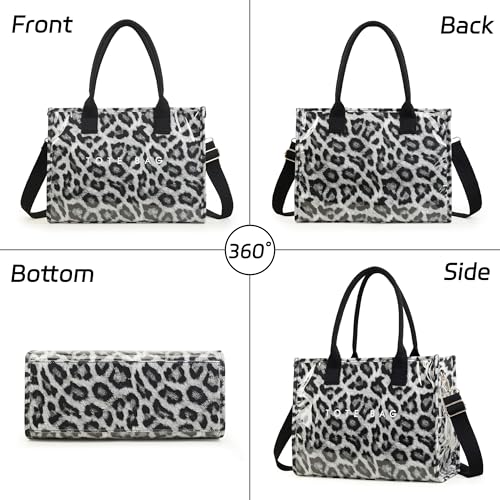 Image of GISMTR PVC Tote Bag for Women Large Letters Print Hobo Handbags Kraft Paper Shoulder Bag with Strap for Work Travel