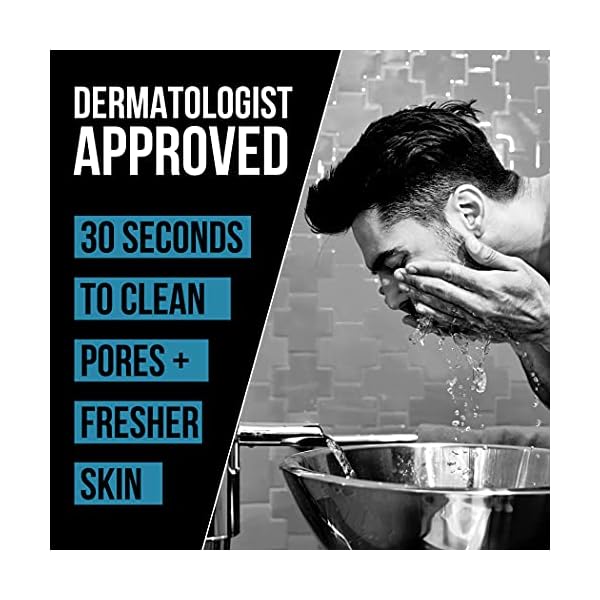 RUGGED & DAPPER Daily Power Scrub | 8 oz | Premium Exfoliating Mens Face Wash | Deep Cleans + Prevents Breakouts | Face Wash Men's | Natural Ingredients | Made in USA