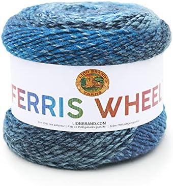 Lion Brand Yarn, Muticolor Ferris Wheel Yarn for Knitting, Crocheting, and Crafts, Full Moon, 1 Pack