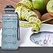 Three Drops of Life 64oz Tritan Plastic Water Bottle, Large, Smoke Gray, High Capacity Hydration Tracker, BPA Free, Reusable, Best for Indoor, Outdoor, Sports Use