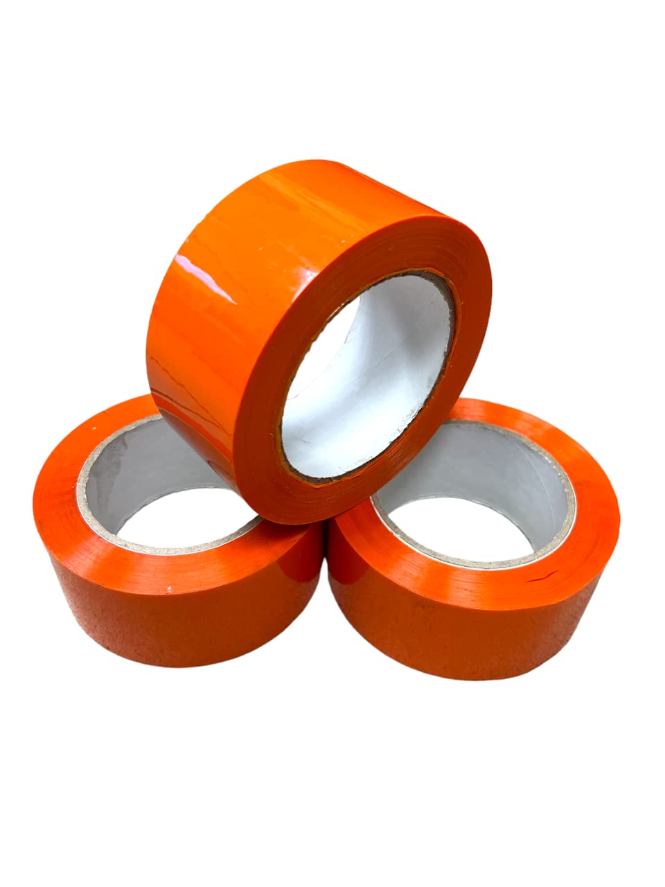 3 Rolls - Packing Tape, Heavy Duty Carton Sealing Tape, Moving Tape, 2 Inch x 110 Yards, Pack of 3 Rolls (Orange)
