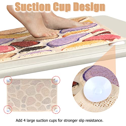 Shower Mat Non Slip 50 x 80 cm Soft Textured Bathtub Mat Non Slip Anti Mould - Image 2