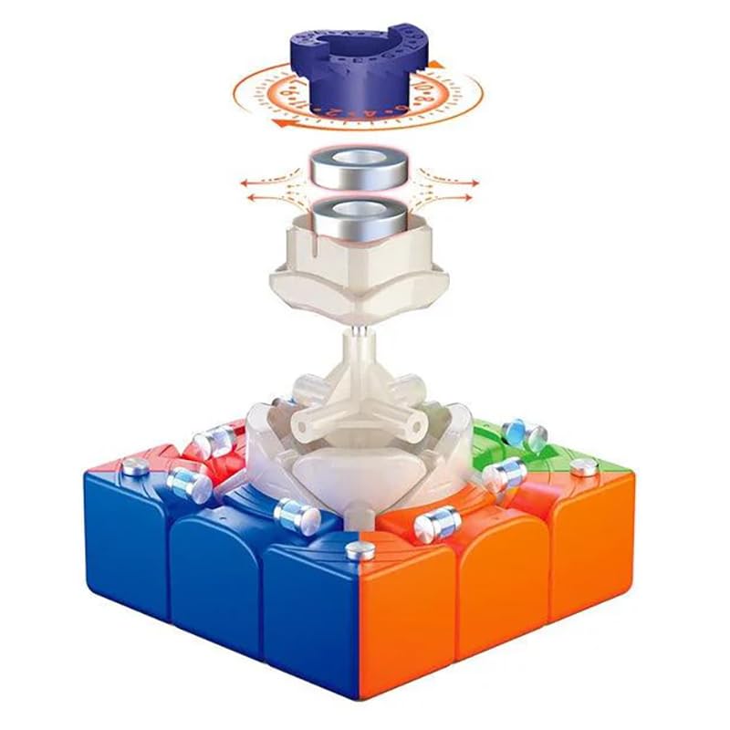 Image of HAWKISTER Qiyi M Pro 3X3 Magnetic (Maglev) Speed Cube, Qy 3X3X3 Professional Stickerless Magic Cube Puzzle, 2024 Edition, For Kid