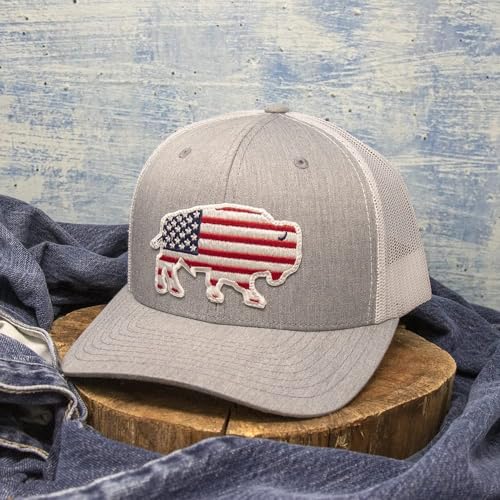 Image of Red Dirt Hat Company Buffalo Patch Adjustable Snapback Hat