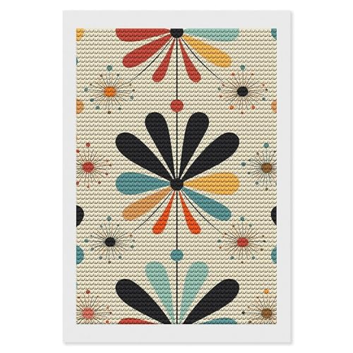 Kit d'art diamant rétro moderne BWQMNT peinture broderie ronde DIY