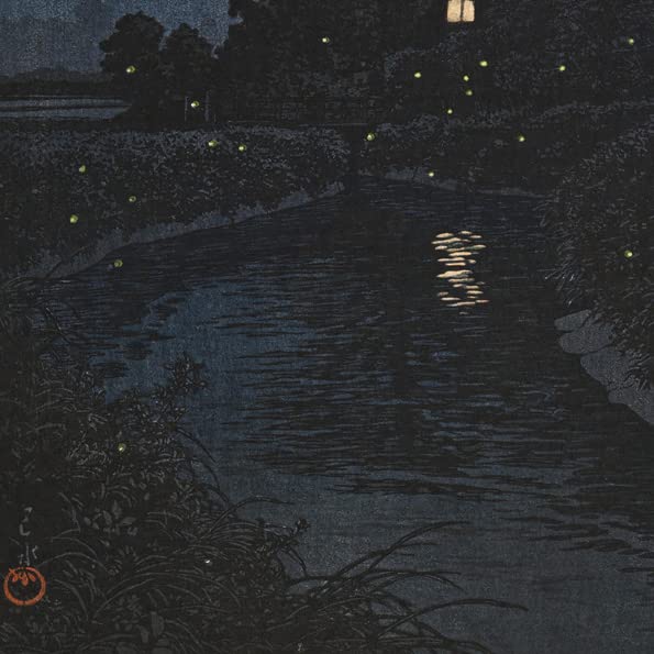 Amazon.co.jp: 川瀬巴水 版画 大宮見沼川 昭和五年 56×38cm