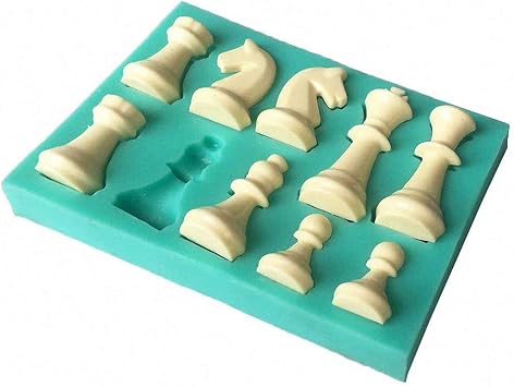 Chess Piece Silicone Fondant Mold Chess Shaped Chocolate Candy Mold Epoxy Resin Craft Casting Paper Clay Wax Melt Mold
