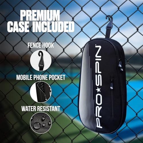 image for PRO-SPIN Pickleball Paddles Set of 2 – USAPA Approved Graphite Carbo