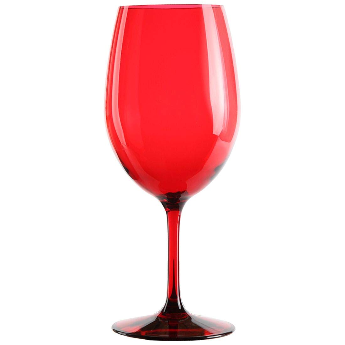 Lily's Home Unzerbrechliche Acryl-Weingläser, aus bruchsicherem Tritan-Kunststoff und ideal für den Innen- und Außenbereich, wiederverwendbar, gemischte Farben – dunkel (je 590 ml, 4 Stück
