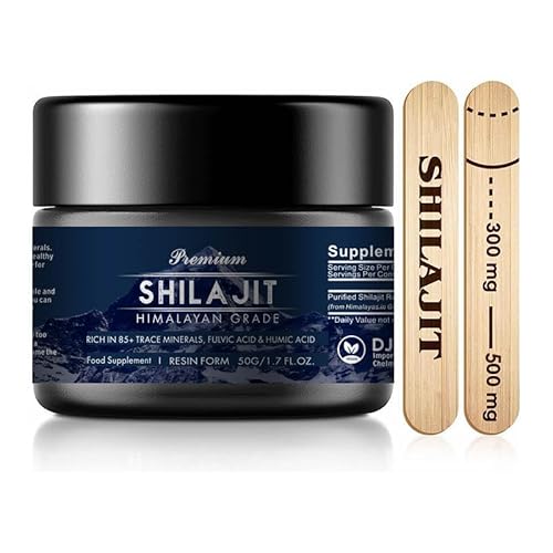 UK Lab Tested (50g) Gold Grade Pure Himalayan Premium Shilajit Resin - for Men & Women - Maximum Potency Shilajit Supplement with Minerals & Fulvic Acid - Supports Energy, Metabolism & Immunity